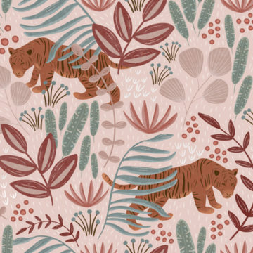 Custom Fabric 'Hidden Tiger' by Mel Armstrong