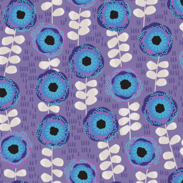 Custom Fabric 'Anemone Purple' by Julie Harrison