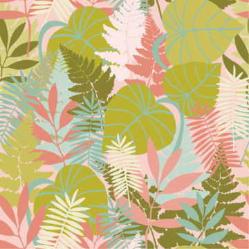 Custom Fabric 'Coral Jungle' by Julie Harrison