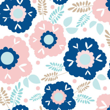 Custom Fabric 'Pastel Floral Blue' by Julie Harrison