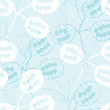 Custom Fabric 'Seapods Pale Blue' by 