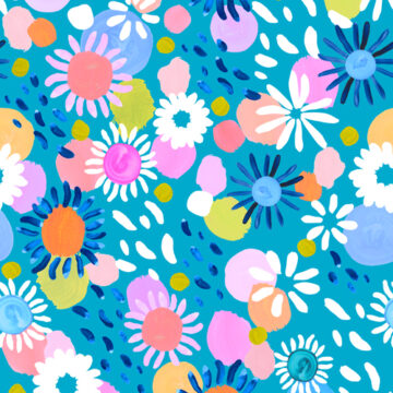 Custom Fabric 'Pretty Patch Teal' by Elephant and Rose