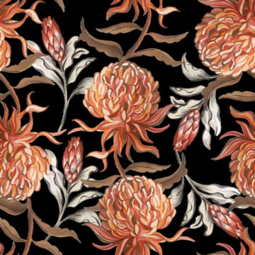 Custom Fabric 'Protea Print' by Eugenia Tsimiklis