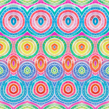 Custom Fabric 'Rainbow Puddles' by Lordy Dordie