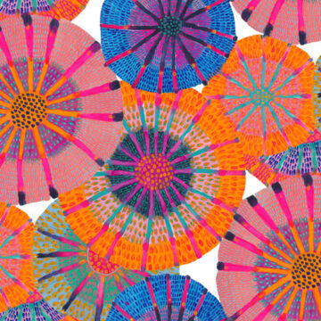 Custom Fabric 'Sunshine Flowers' by Lordy Dordie