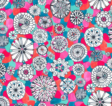 Custom Fabric 'Wallflowers' by Lordy Dordie