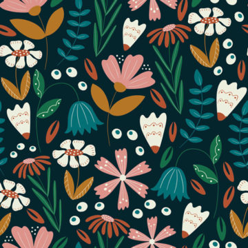 Custom Fabric 'Wild Flowers' by Mel Armstrong